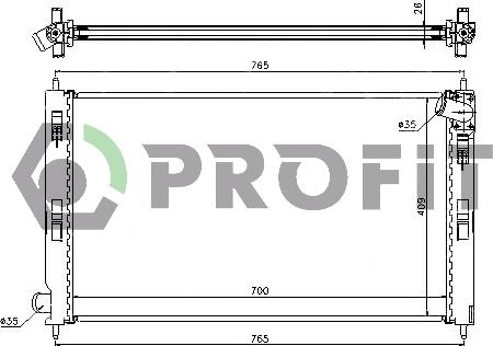 Profit PR 4012A1 - Радиатор, охлаждение двигателя autosila-amz.com