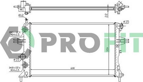 Profit PR 5054A1 - Радиатор, охлаждение двигателя autosila-amz.com