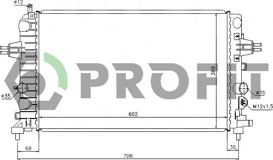 Profit PR 5055A1 - Радиатор, охлаждение двигателя autosila-amz.com