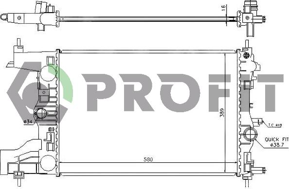 Profit PR 5056A1 - Радиатор, охлаждение двигателя autosila-amz.com