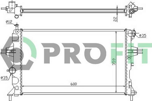 Profit PR 5051A1 - Радиатор, охлаждение двигателя autosila-amz.com