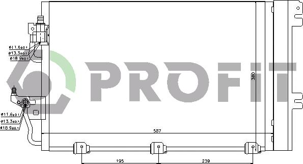 Profit PR 5052C1 - Конденсатор кондиционера autosila-amz.com