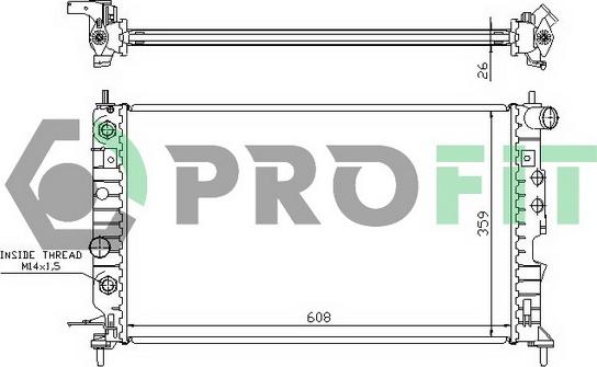 Profit PR 5077A2 - Радиатор, охлаждение двигателя autosila-amz.com