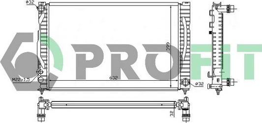 Profit PR 0014A1 - Радиатор, охлаждение двигателя autosila-amz.com