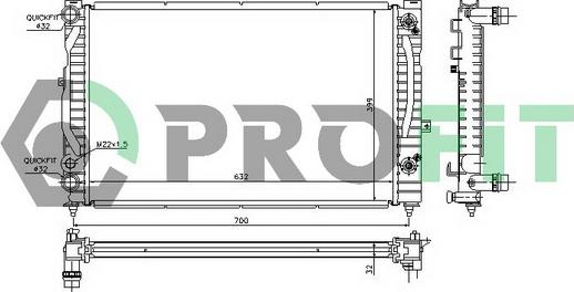 Profit PR 0017A1 - Радиатор, охлаждение двигателя autosila-amz.com