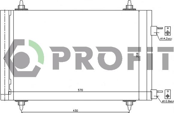 Profit PR 1912C1 - Конденсатор кондиционера autosila-amz.com