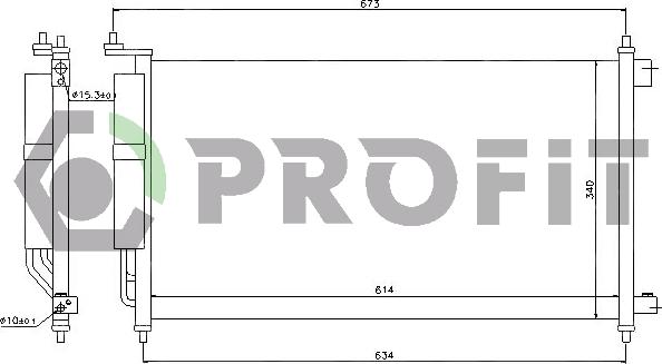 Profit PR 1622C1 - Конденсатор кондиционера autosila-amz.com