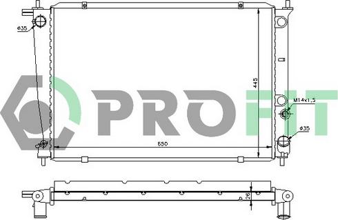 Profit PR 1801A1 - Радиатор, охлаждение двигателя autosila-amz.com