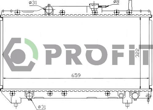 Profit PR 1837A1 - Радиатор, охлаждение двигателя autosila-amz.com