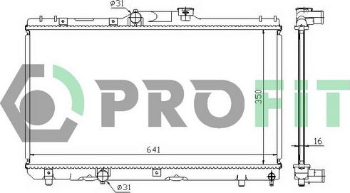 Profit PR 8135A1 - Радиатор, охлаждение двигателя autosila-amz.com