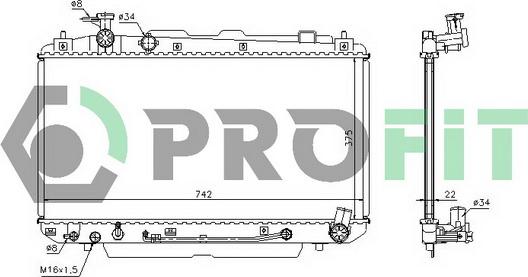 Profit PR 8131A1 - Радиатор, охлаждение двигателя autosila-amz.com