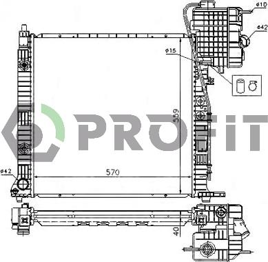 Profit PR 3560A4 - Радиатор, охлаждение двигателя autosila-amz.com