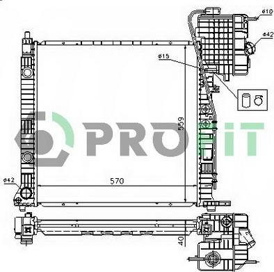 Profit PR 3560A1 - Радиатор, охлаждение двигателя autosila-amz.com