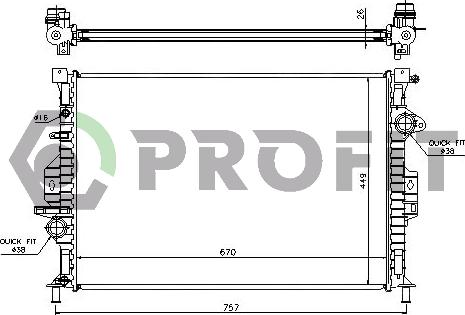 Profit PR 2567N3 - Радиатор, охлаждение двигателя autosila-amz.com