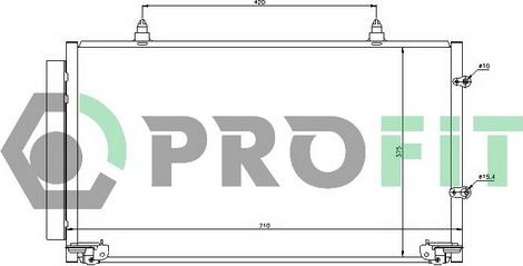 Profit PR 2024C1 - Конденсатор кондиционера autosila-amz.com