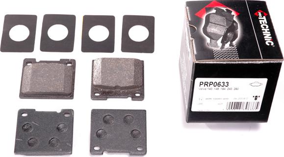 Protechnic PRP0633 - Тормозные колодки, дисковые, комплект autosila-amz.com