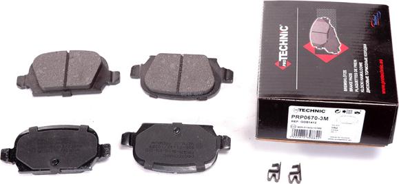 Protechnic PRP0670-3M - Тормозные колодки, дисковые, комплект autosila-amz.com