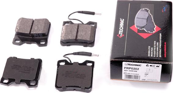 Protechnic PRP0202 - Тормозные колодки, дисковые, комплект autosila-amz.com