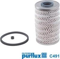 Purflux C491 - Топливный фильтр autosila-amz.com