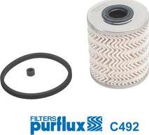 Purflux C492 - Топливный фильтр autosila-amz.com