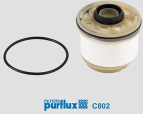 Purflux C802 - Топливный фильтр autosila-amz.com