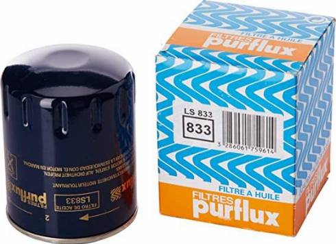 Purflux LS833 - Масляный фильтр autosila-amz.com