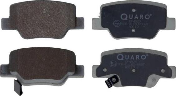 QUARO QP4929 - Тормозные колодки, дисковые, комплект autosila-amz.com