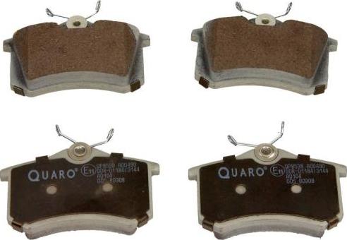 QUARO QP8538 - Тормозные колодки, дисковые, комплект autosila-amz.com