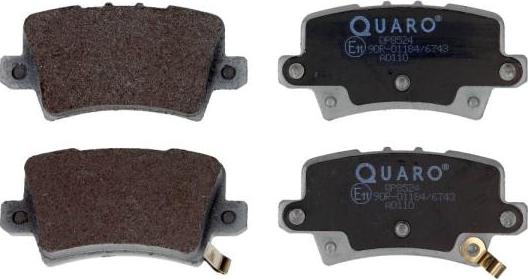 QUARO QP8524 - Тормозные колодки, дисковые, комплект autosila-amz.com