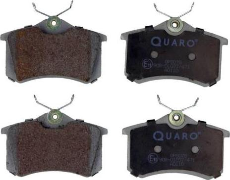 QUARO QP8078 - Тормозные колодки, дисковые, комплект autosila-amz.com