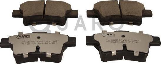 QUARO QP3088C - Тормозные колодки, дисковые, комплект autosila-amz.com
