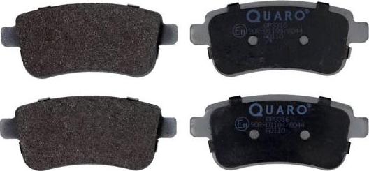 QUARO QP3316 - Тормозные колодки, дисковые, комплект autosila-amz.com