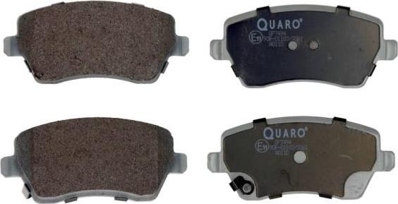 QUARO QP7494 - Тормозные колодки, дисковые, комплект autosila-amz.com