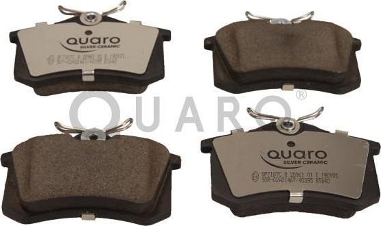 QUARO QP7107C - Тормозные колодки, дисковые, комплект autosila-amz.com