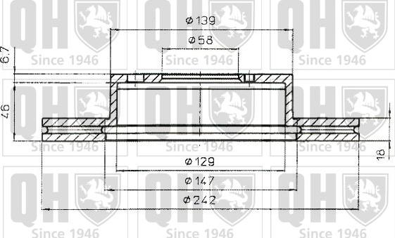 Quinton Hazell BDC4960 - Тормозной диск autosila-amz.com