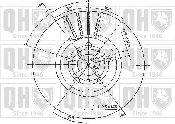 Quinton Hazell BDC4423 - Тормозной диск autosila-amz.com