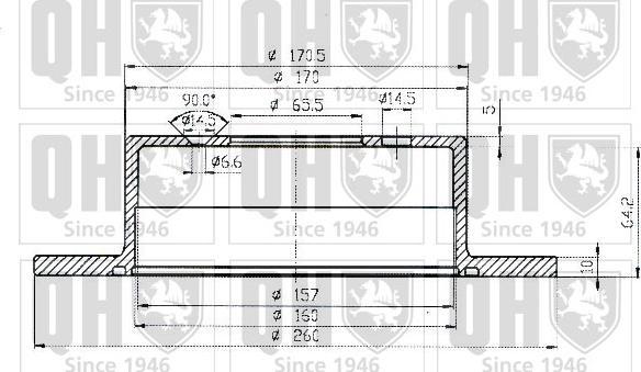 Quinton Hazell BDC4556 - Тормозной диск autosila-amz.com