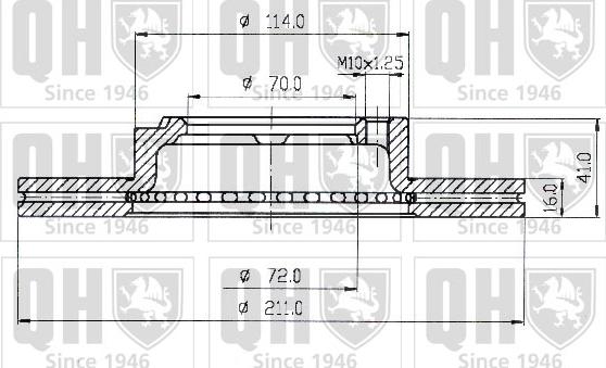 Quinton Hazell BDC4582 - Тормозной диск autosila-amz.com