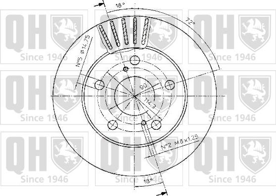 Quinton Hazell BDC4849 - Тормозной диск autosila-amz.com