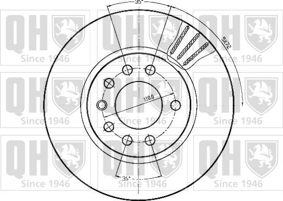 Quinton Hazell BDC4397 - Тормозной диск autosila-amz.com