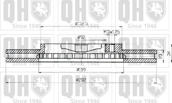 Quinton Hazell BDC4358 - Тормозной диск autosila-amz.com