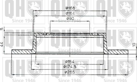 Quinton Hazell BDC4381 - Тормозной диск autosila-amz.com