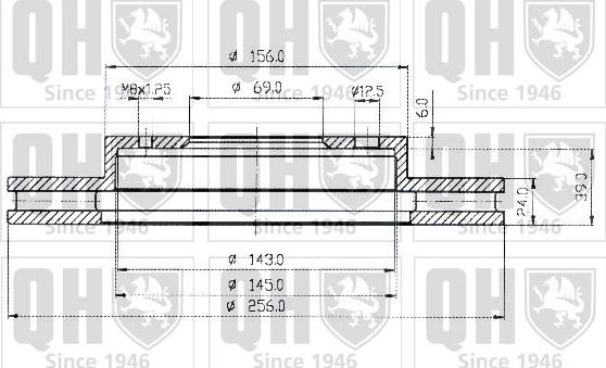 Quinton Hazell BDC4383 - Тормозной диск autosila-amz.com