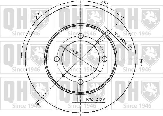 Quinton Hazell BDC4297 - Тормозной диск autosila-amz.com