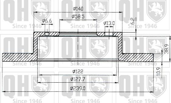 Quinton Hazell BDC4210 - Тормозной диск autosila-amz.com