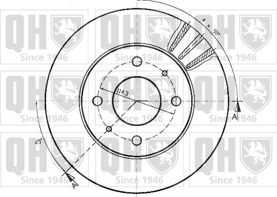 Quinton Hazell BDC4284 - Тормозной диск autosila-amz.com