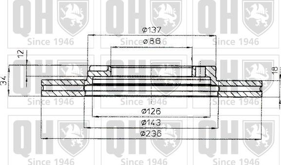 Quinton Hazell BDC4793 - Тормозной диск autosila-amz.com