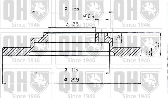 Quinton Hazell BDC4748 - Тормозной диск autosila-amz.com