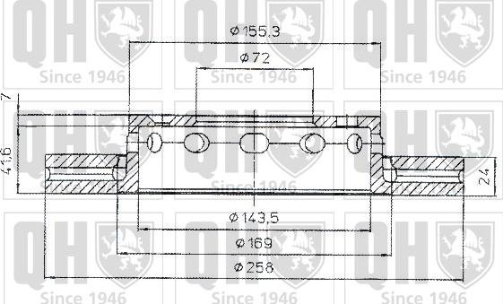 Quinton Hazell BDC5016 - Тормозной диск autosila-amz.com