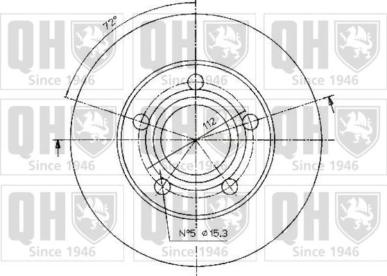 Quinton Hazell BDC5182 - Тормозной диск autosila-amz.com